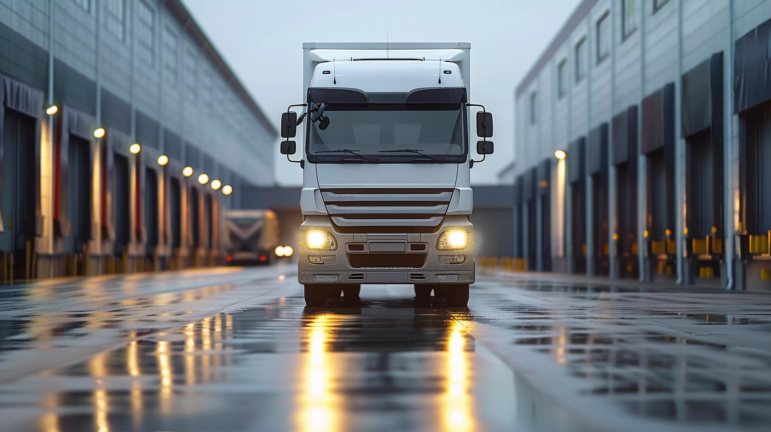 Truck on European highway
