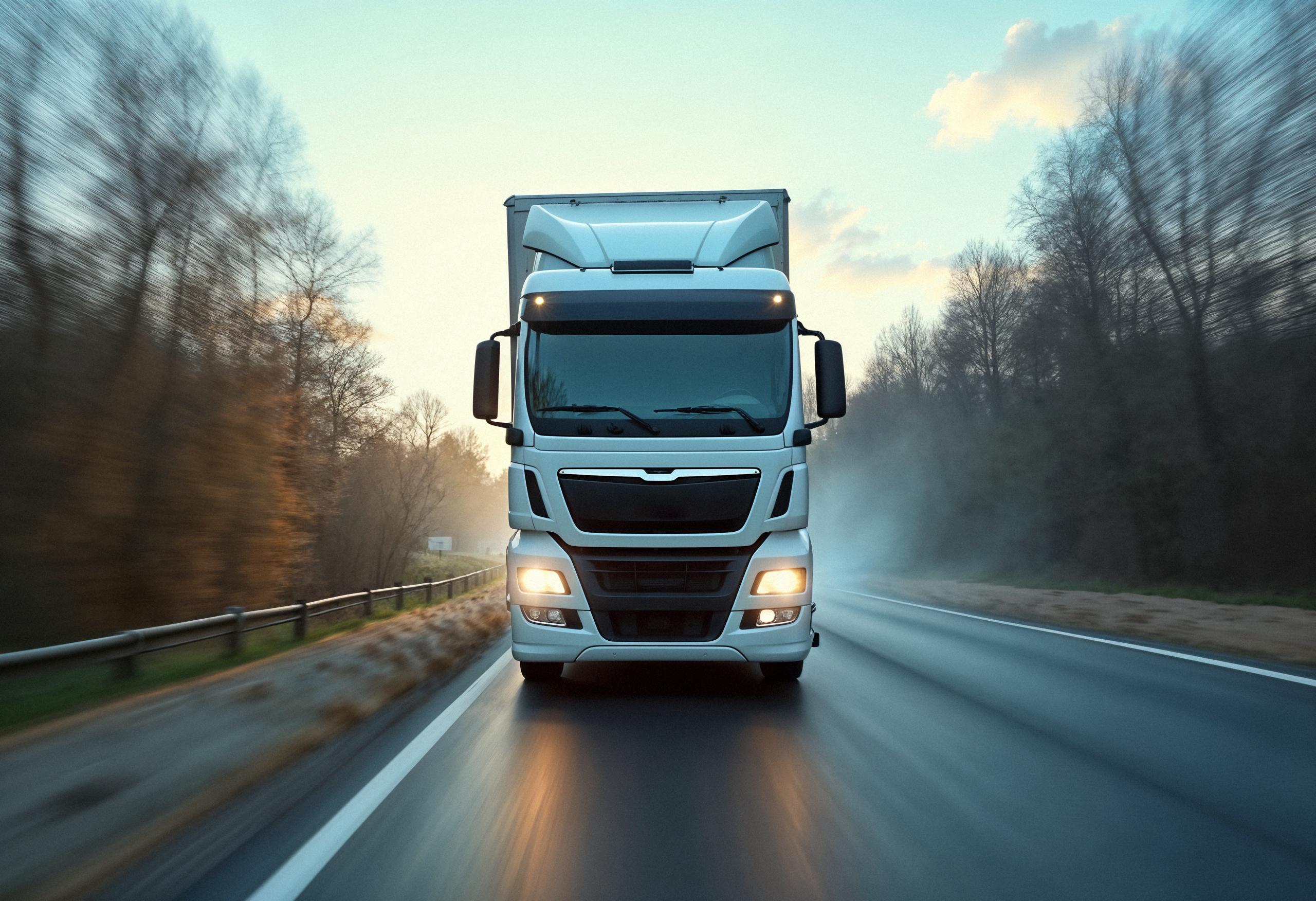 Truck on European highway